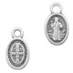 DQ metal charm Jesus oval 8x11mm Antique silver